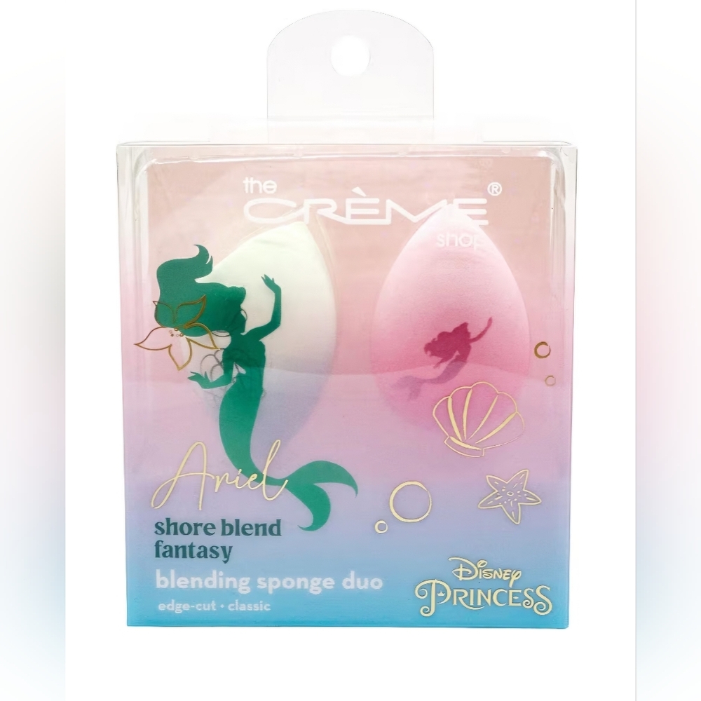 NIB The Creme Shop Disney Ariel Shore Blend Fantasy Blending Sponge Duo